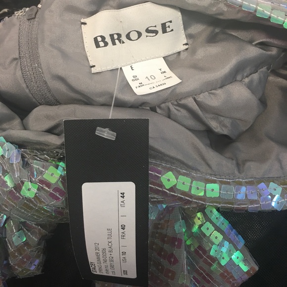 NWT Brose Babydoll-Style Dress with Sequin Details - Picture 5 of 5